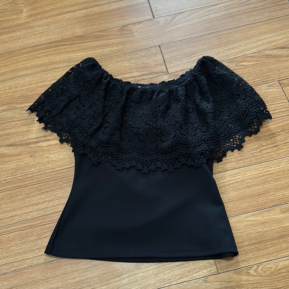 Valentine Lace-Shawled Top